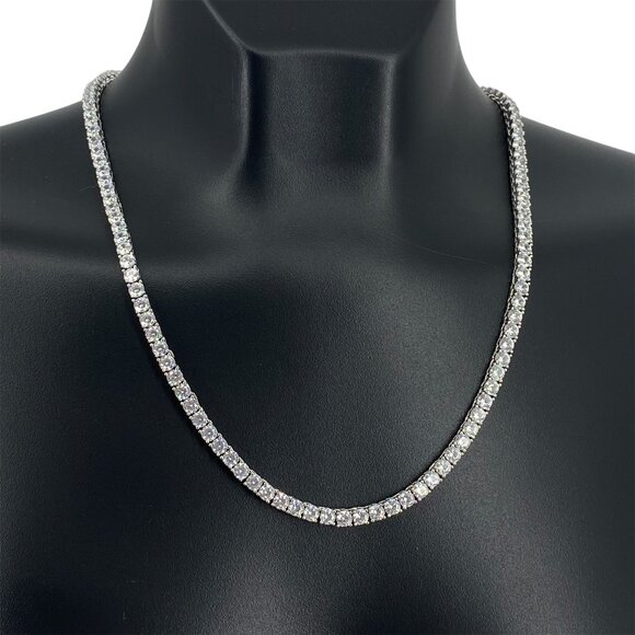 Fifth Avenue Swarovski Crystal Tennis Chain Necklace NWOT - Picture 1 of 8